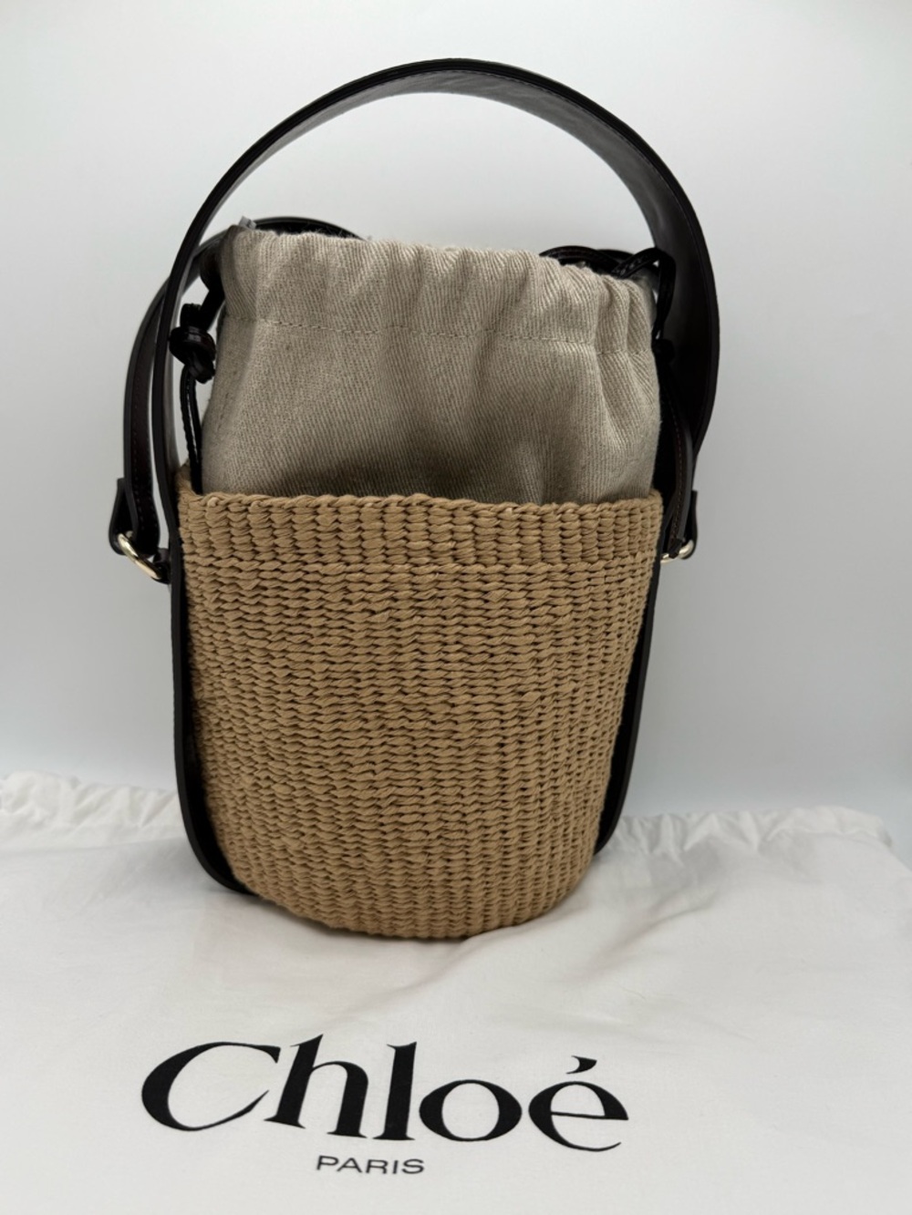 Chloé Woven Raffia Bucket Bag - Picture 7 of 16